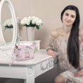 thumbnail image 3 of EIMELI Cosmetic Storage Bag Printed Ladies Portable Clutch Waterproofs Travel Toiletry Bag (Home Textile Storage), 3 of 4