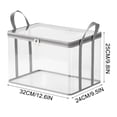 thumbnail image 2 of Clear Storage Bin with Zipper Foldable Transparent Organizer Bag with Handles for Clothes Books Blankets Underbed Closet Organization,9.1x6.71x9.1", 2 of 8