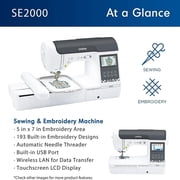 Brother SE2000 Embroidery & Sewing Machine w/ 130 Thread Spools & Accessories