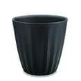 thumbnail image 5 of Crescent Garden Pleat Modern Pleated Indoor and Outdoor Planter 19 in - Caviar Black, 5 of 5