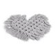 thumbnail image 4 of Posavasos de cocina con forma de corazón gris resistente al calor con borlas de algodón para tazas de café y decoración de mesa, 4 of 8
