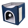 thumbnail image 4 of Cama para Gatos Perfecl Cueva Condominio para Animales Pequeños Azul, 4 of 8