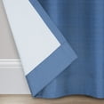 thumbnail image 4 of Eclipse Samara Solid Blackout Curtains, Single Curtain Panel, 84 Inch Long Blackout Curtains, 37" W x 84" L, Silver Blue, 4 of 8