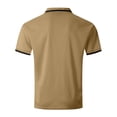 thumbnail image 4 of Huresd Men's Golf Polo Shirts Short Sleeve Collar Shirt Khaki 2XL, 4 of 8