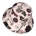 thumbnail image 3 of Bingfone Retro Red Black Roses Bucket Hat For Men Women,Packable Reversible Printed Sun Hats,Fisherman Outdoor Travel Hiking Beach Caps, 3 of 9