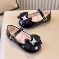 thumbnail image 3 of Dakaela 6M-11Y Toddler Girl Mary Jane Dress Shoes Comfortable Bow Ballet Flats School Uniform Wedding Party Princess Leather Shoes Black, 3 of 8