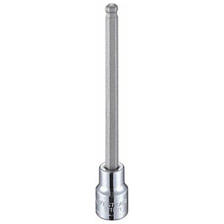 Westward 3/8 in Drive Ball Hex Socket Bit Metric 7 mm Tip, 4 3/4 in L 54TM71