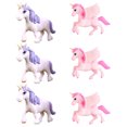 thumbnail image 1 of 6 Pcs Décorations Miniatures Colorées Unicorn Mini Paysage Plastique Unicorn Ornements, 1 of 8