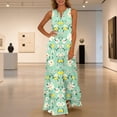 thumbnail image 2 of QIUOMBBP Plus Size Dress for Women Sleeveless V Neck Floral Printed Maxi Dresses Loose Casual Summer Sundress Multicolor XXXXL, 2 of 9