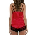 thumbnail image 4 of ORQ Women Lace Suspender Solid Color Sexy Babydoll 2PCs Pajamas Set, 4 of 6