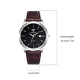 thumbnail image 2 of Reloj para hombre, correa de cuero noctilucente, reloj de pulsera de cuarzo analógico, calendario para caballeros, reloj impermeable Methold EL1972-04, 2 of 2