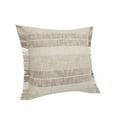thumbnail image 3 of Woven Paths Charles Casual Cabin Fringed Throw Pillow, Cream/Tan/Beige Striped, 20" x 20", 3 of 9