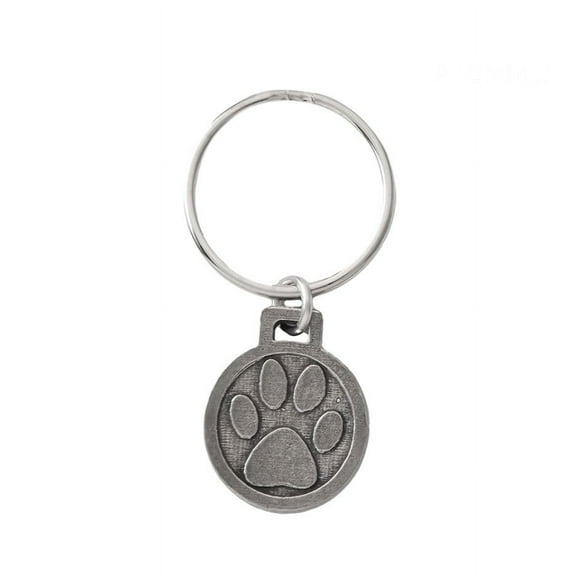 Dog Paw Keychain, Paw Print, Pets, Animal Lover, Key Fob, Key Ring, Keys, Zipper Pull, Luggage Tag, Backpack, Pewter, Over 300 Keychains Designs, Handmade in the USA A1050KC