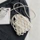 thumbnail image 1 of Bolso bandolera para mujer Elegante bolso de mano tipo cubo tejido con perlas Monedero (estilo dos), 1 of 8