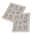 thumbnail image 2 of 2 piezas de bruja de Halloween fantasma letras de calabaza molde de pastel DIY pastel molde de hornear fondant gris claro, 2 of 6