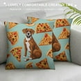 thumbnail image 3 of COMIO  Cute Boxer Dog Pizza Slices Food Throw Pillow Covers Soft Decor Plush Pillow Cases Cushion Covers for Living Room Bedroom Home Throw Pillowcases Sofa Couch Chair Car Outdoor, 3 of 5