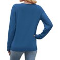 thumbnail image 4 of Sweaters for Women V Neck Casual Knit Long Sleeve Tops 2026 Fall Lightweight Pullover Sweaters, S, 4 of 5