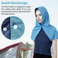 thumbnail image 2 of Primegos Cooling Hooded Headscarf Button Closure UV Protection Towel Quick Dry Portable Design Unisex Gym Towel, 2 of 7