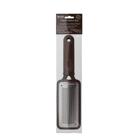 Microplane Colossal Foot File Pedicure Rasp for Dry and Callused Feet - Brown