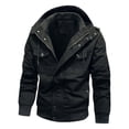 thumbnail image 4 of Men's Fit Relaxed Work Coat Fleece Lined Waterproof Workwear Winter Hooded Jacket with Multiple Pockets, 4 of 8