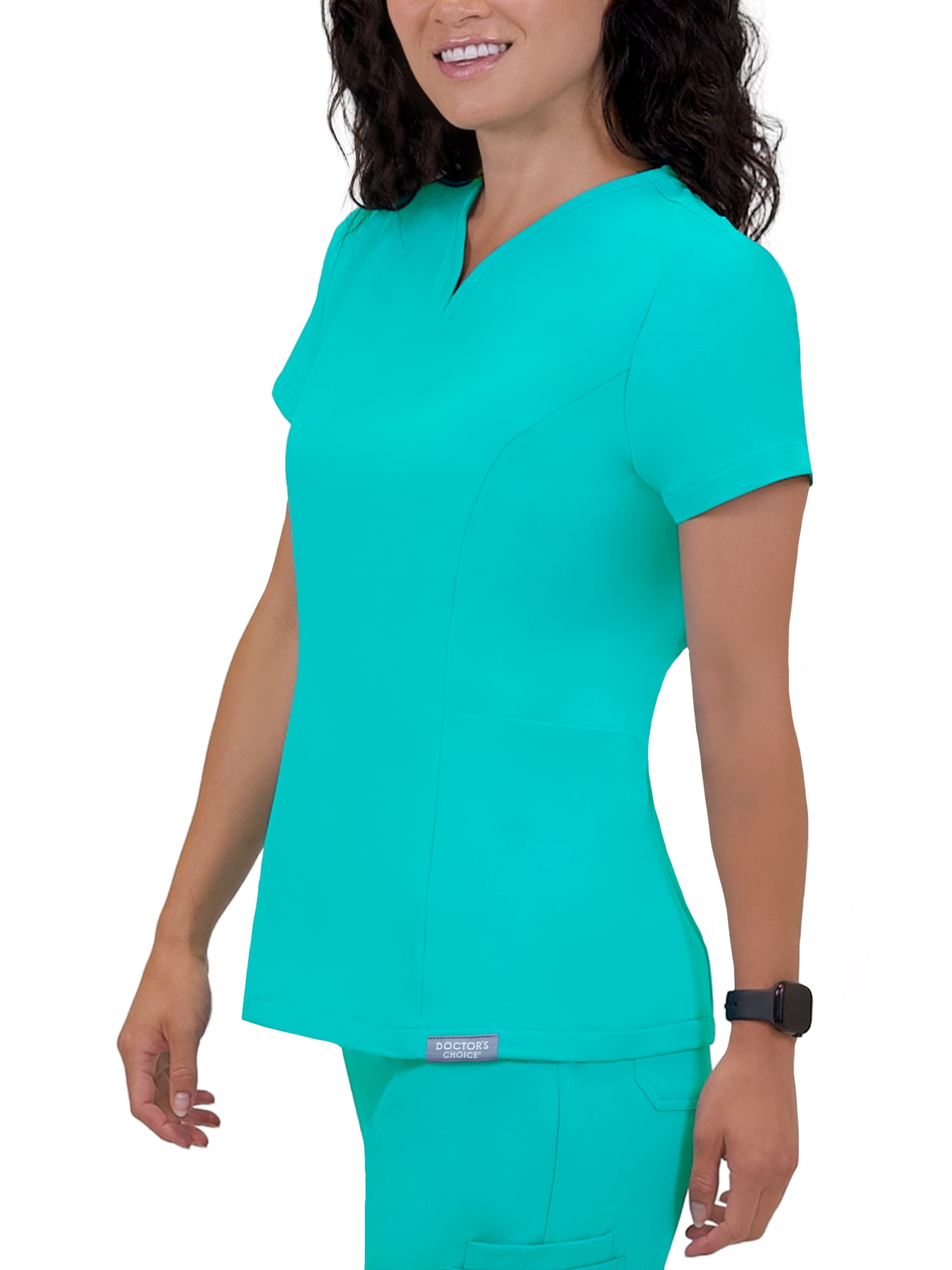 Doctor's Choice Elite-Rx Antimicrobial Fluid-Resistant Women's Scrub Top, 2 Pockets, Sizes S - XXXL