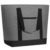 KAXINLIFE Large Insulated Cooler Bag, Reusable Grocery Bag 50L ( 50-Can ), Collapsible Insulated Tote Bag to Delivery Bag, Travel Picnic Cooler for Frozen Food (Gray)