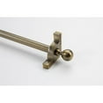 thumbnail image 1 of Zoroufy 01633-03686 72 in. Dynasty Fluted Tubular Stair Rod Set with Smooth Brackets Ball Finials in Antique Brass, 1 of 1