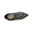 thumbnail image 4 of BLISSFUL STEP Women's Polka Dots Stiletto Heel Ankle Boots Black 8, 4 of 7