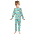 thumbnail image 3 of Banana Monkey Face Pattern Cotton Pajamas 2 Piece Set Sleepwear Soft and Comfortable Homewear Nightwear, 3 of 7