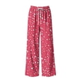 thumbnail image 7 of Yertdoel Pajama Pants Women Unisex Fashion Printed Elastic Waist Wide Leg Casual Sleep Pants Drawstring Comfy Lounge Bottoms with Pockets, 7 of 7