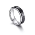 thumbnail image 6 of 6mm Stylish Double Layers Spinner Rings for Women Stainless Steel Rotatable Band, 6 of 6