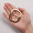 thumbnail image 4 of Uxcell 4Pack 1.5" Single Prong Belt Buckle Oval Center Bar Buckles for Leather Craft, Gold, 4 of 7