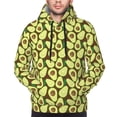 thumbnail image 2 of Bingfone Avocado Men's Drawstring Hoodie Long Sleeve Pocket Sweatshirts-4X-Large, 2 of 6