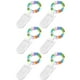 thumbnail image 3 of Paquete de 6 luces de hadas LED con batería, 2M 20 luces de hadas de alambre de cobre LED con pilas IP66 Luz de hadas resistente al agua para fiestas, Navidad, bodas, decoración de iluminación, color Adepaton LKX-2024, 3 of 7