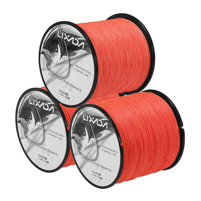 3 Pack 500m Braided Fishing Line 4 Strands Multifilament PE Fishing Wire Fishing String for Saltwater Freshwater