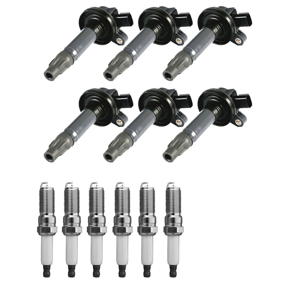 Set of 6 Ignition Coils and 6 ISA Spark Plugs Compatible with 20102017