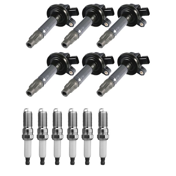 Set of 6 Ignition Coils and 6 ISA Spark Plugs Compatible with 20102017