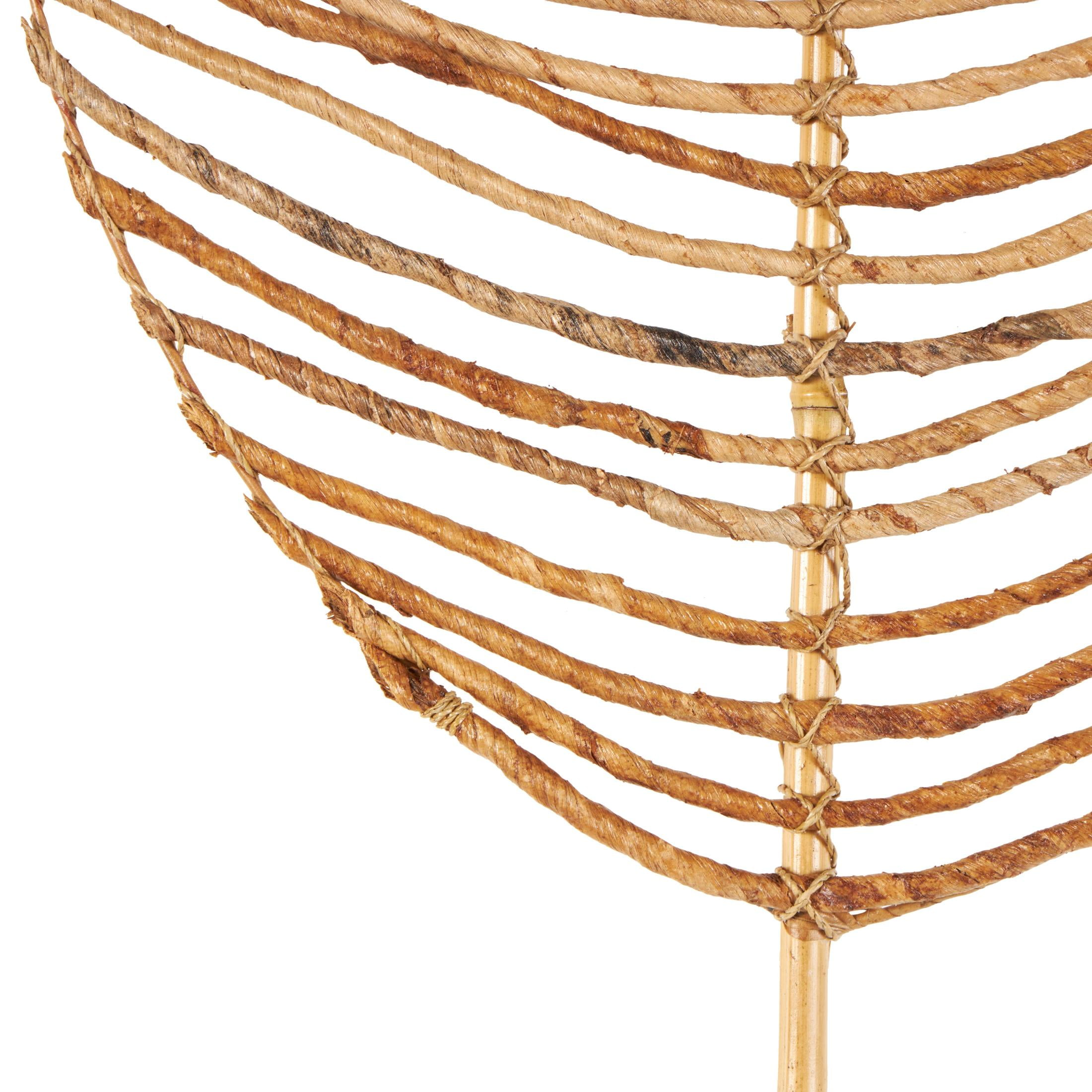 77" Palm Tree Handmade Tall Woven Leaf Stick Bamboo Wood Natural Foliage Bouquet, by DecMode (2 Count)