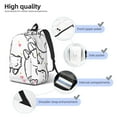 thumbnail image 4 of Honeii Alpacas and Hearts Print Canvas College Laptop Backpack, Durable Rucksack Travel Notebook Bag School Backpack Book Bag for Men Women-Medium, 4 of 7