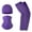 Dark Purple, variant on Men's UV Protection Set Cooling Skull Cap Neck Gaiter Arm Sleeves for Summer Outdoor Sports Cycling Fishing Hiking
