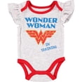 thumbnail image 3 of Happy Threads Baby Girls Wonder Woman Bodysuit Red Multi 6-9 months, 3 of 4