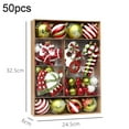 thumbnail image 2 of Juego de 50 adornos navideños, adornos de bolas de Navidad inastillables, adornos de Navidad surtidos decorativos de temporada, colgantes para decoración interior de fiestas de árbol de Navidad, 2 of 6