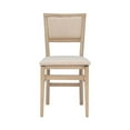 thumbnail image 4 of Pemberly Row Pad Back Wood Set of Two Folding Chairs in Graywash, 4 of 20