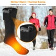 iMountek Unisex Electric Heated Socks Battery Powered Winter Warm Socks, Black