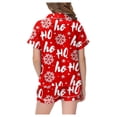 thumbnail image 1 of WEAIXIMIUNG Kids' Christmas Classic Print Button Down Collar Short Sleeve Top & Shorts Pajama Set 6-7 Years, 1 of 6