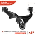 thumbnail image 5 of A-Premium Front Right Lower Control Arm, with Ball Joint & Bushing, Compatible with Dodge Ram 1500 2006-2018, Ram 1500 Classic 2019-2020, 4WD Only, Replace # K621602 4877198AA, 5 of 8