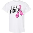 thumbnail image 3 of Inktastic I Am a Fighter Breast Cancer Awareness with Boxing Gloves T-Shirt, 3 of 5
