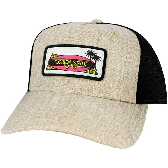 Men's League Collegiate Wear Tan Florida State Seminoles Beach Club Roadie Trucker Snapback Adjustable Hat