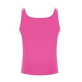 thumbnail image 6 of EchfiProm Sleeveless T-Shirts for Women Hot Pink Tops Slim Square Neck Fall Pullover Y2K Ladies Solid, 6 of 7