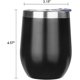 thumbnail image 2 of Tumbler Vino Aislado 12 Oz Acero Inoxidable Doble Pared Tapa Incluida para Vino Cerveza Cóctel Champagne, 2 of 6